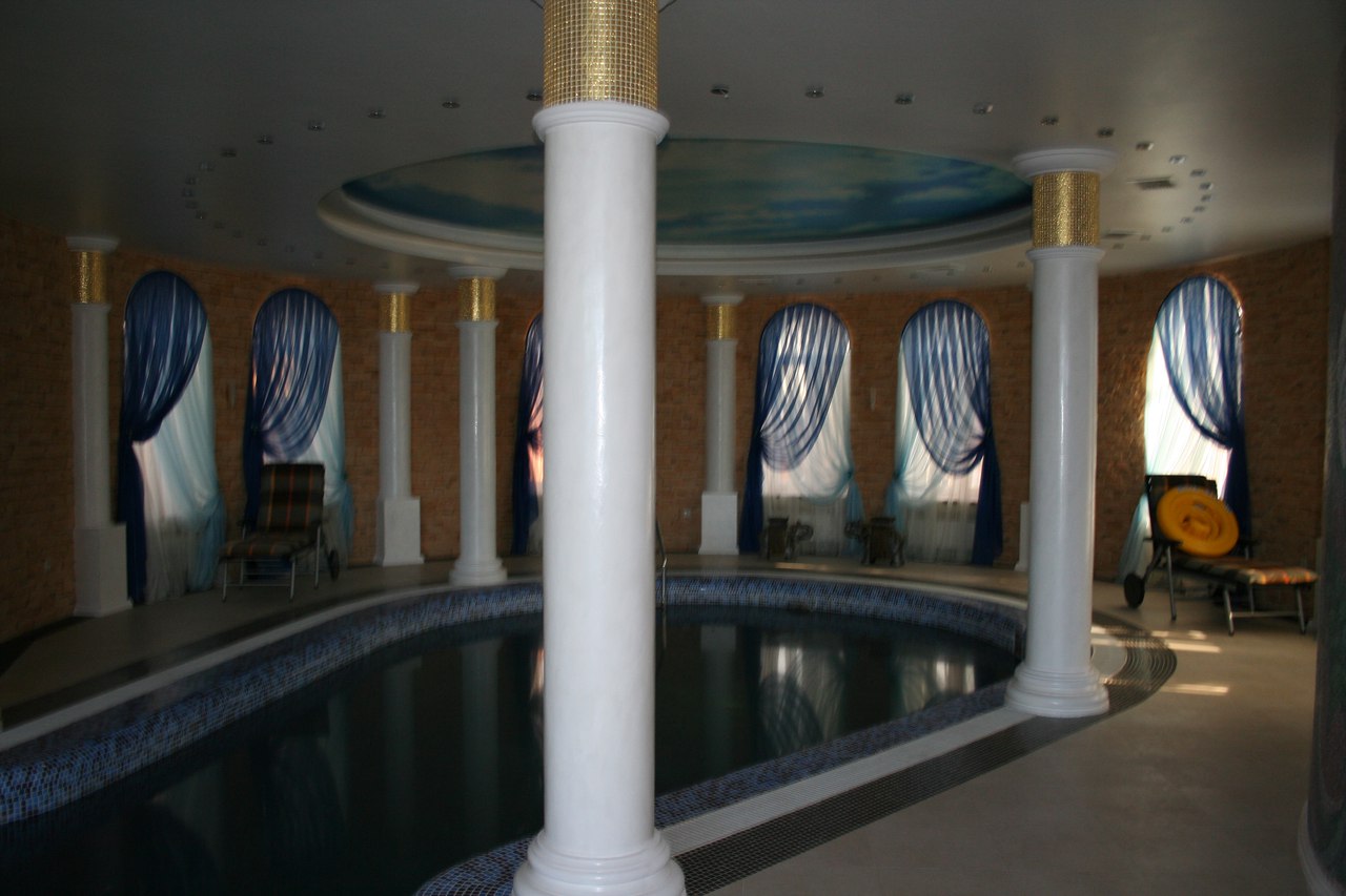 3D лепнина в бассейне